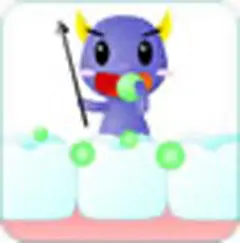 細菌が口の中に残っていた砂糖を摂取する。