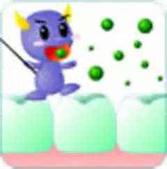 細菌がキシリトールを摂取する。